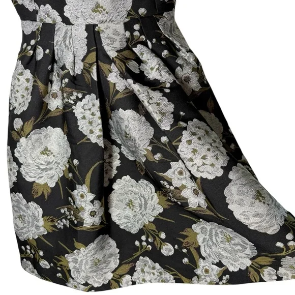 Samantha Sung Rachel‎ Dress Balconies Brocade Floral Metallic Dress Size 6 NWT